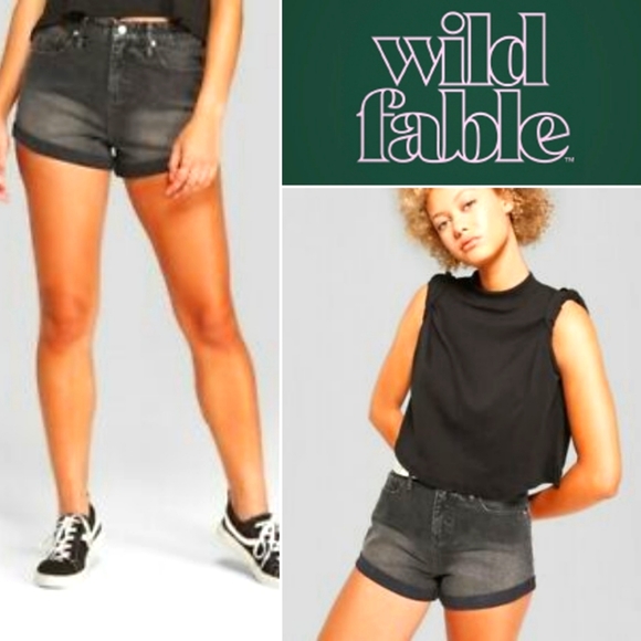 NWOT Black Denim Shorts